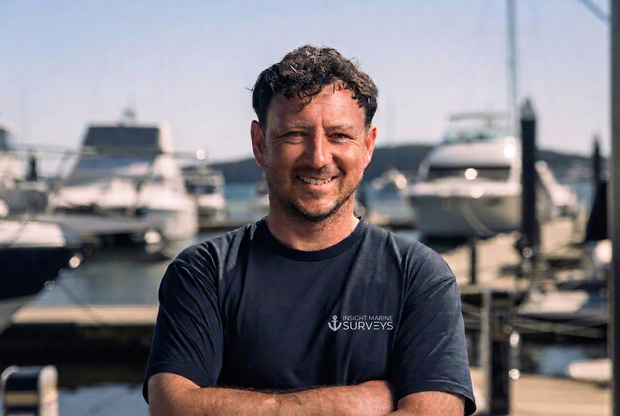 Lead marine surveyor at work